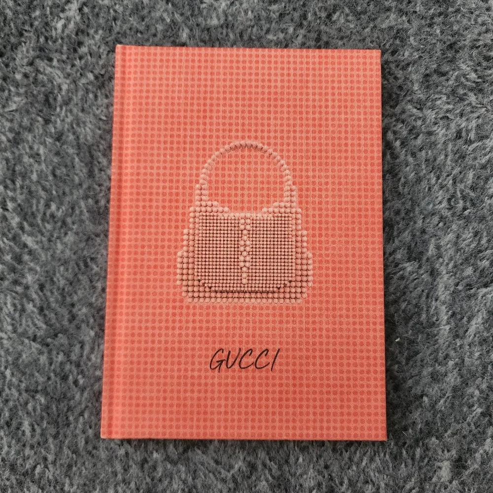Gucci Notebook Bag Design Journal Diary Stationery Blank Pages Pink Orange